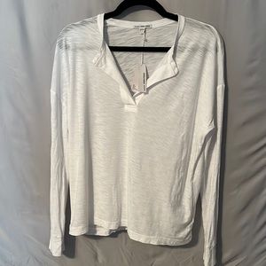 James Perse White Long Sleeve Tee NWT Size 1